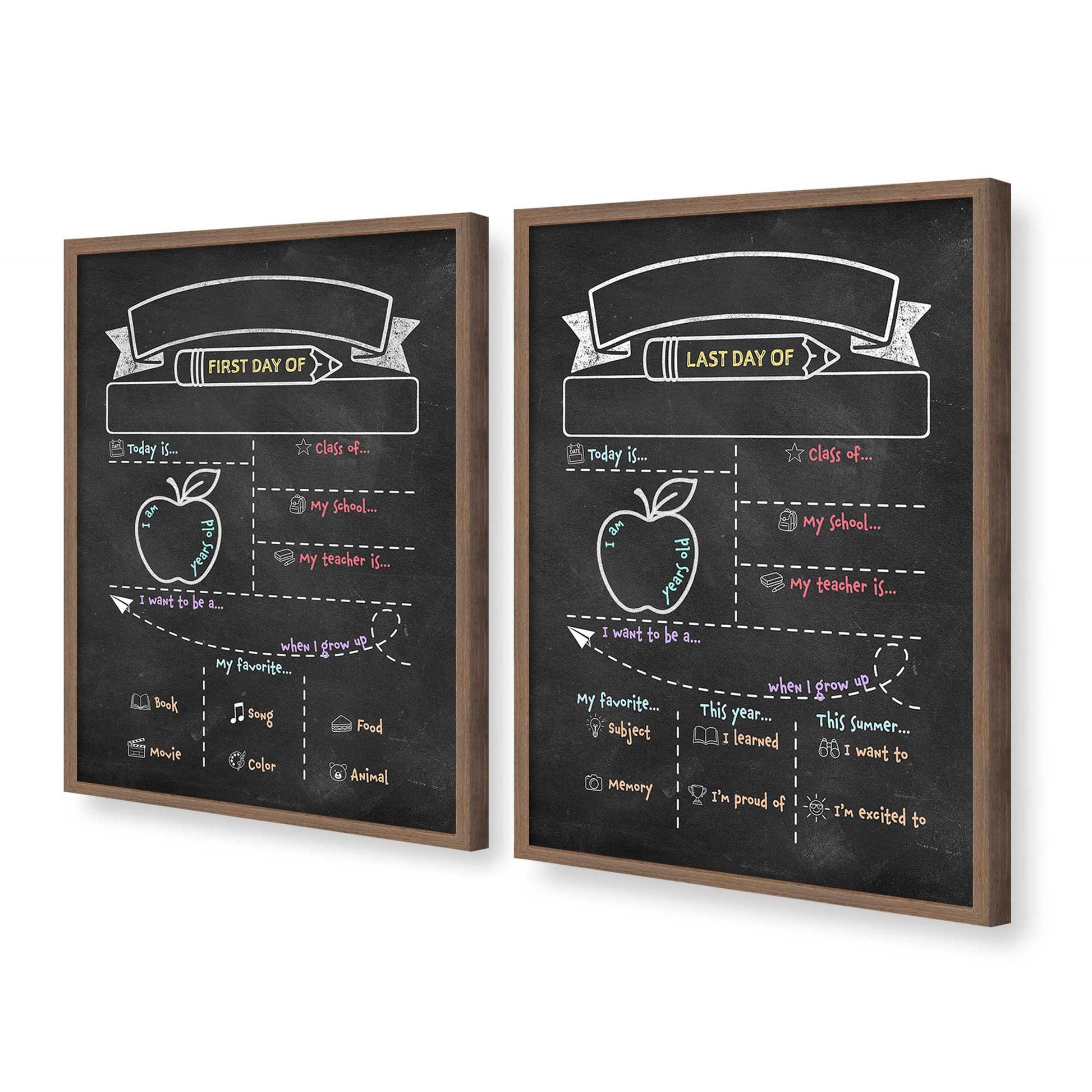 [Color:Walnut], Picture of art in a Walnut frame at an angle