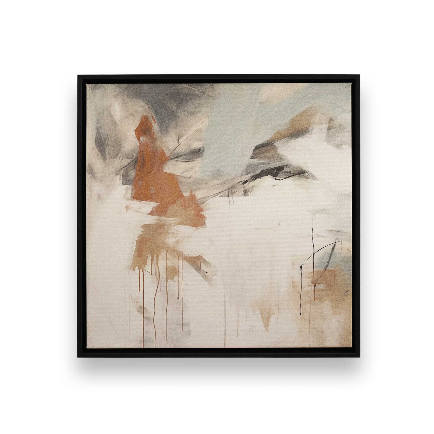 Earthy Brushtrokes Canvas Print, Set of 4