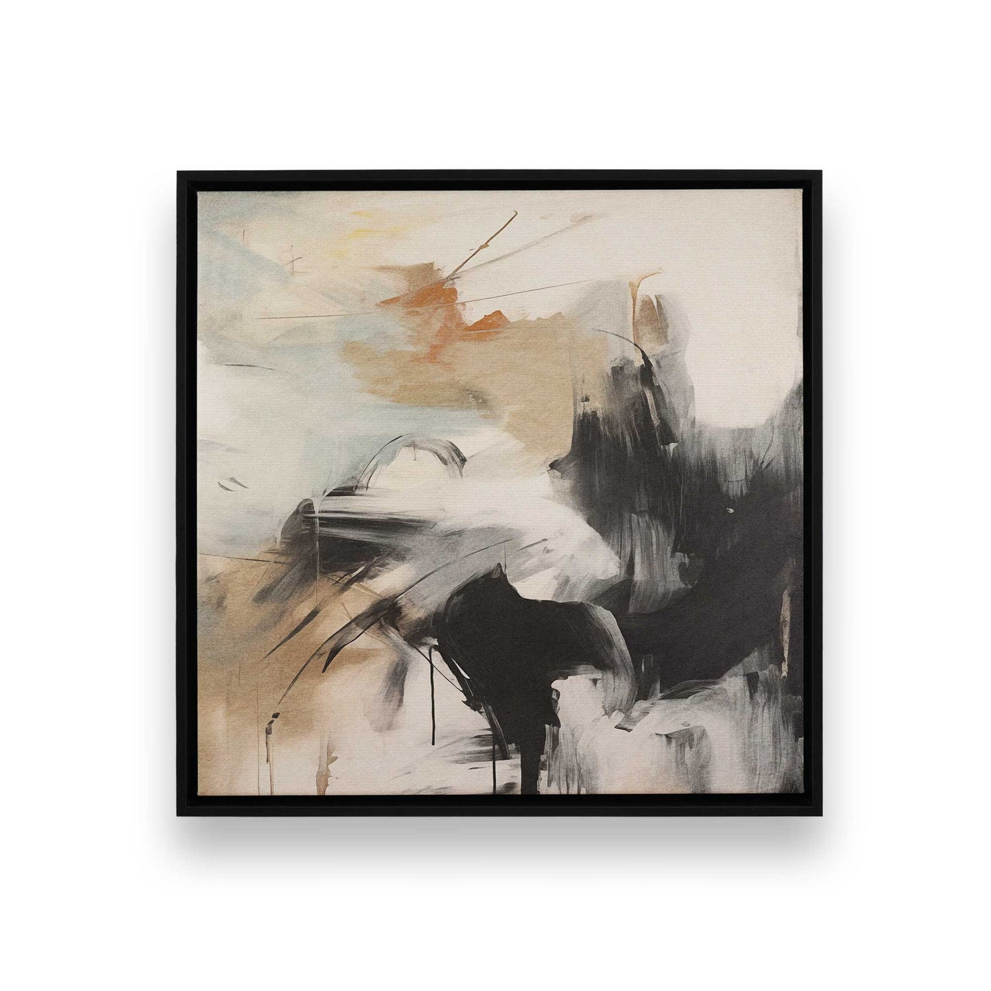 Earthy Brushtrokes Canvas Print, Set of 4