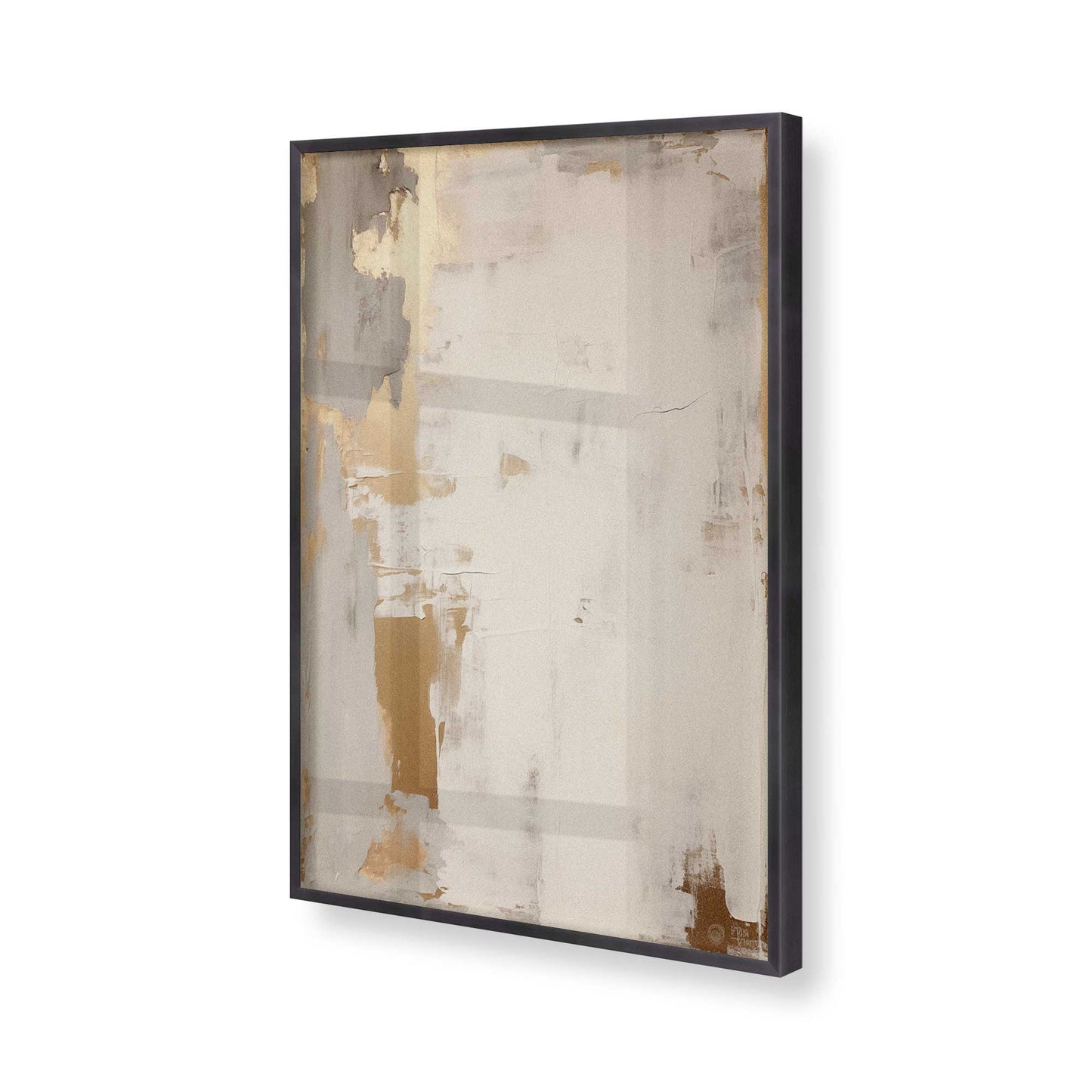 [Color:Weathered Zinc], Picture of art in a Weathered Zinc frame of the corner