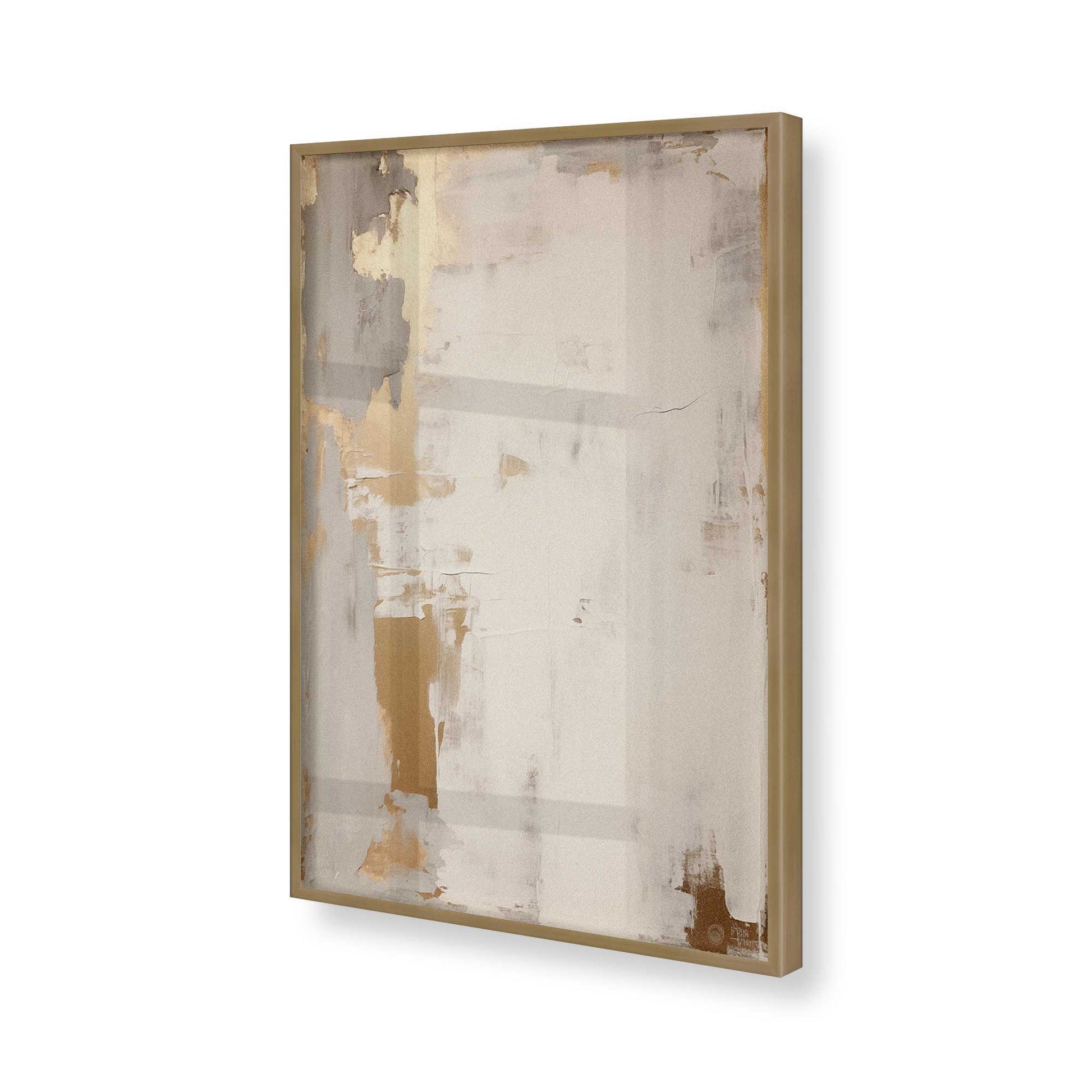 [Color:Brushed Gold], Picture of art in a Brushed Gold frame of the corner