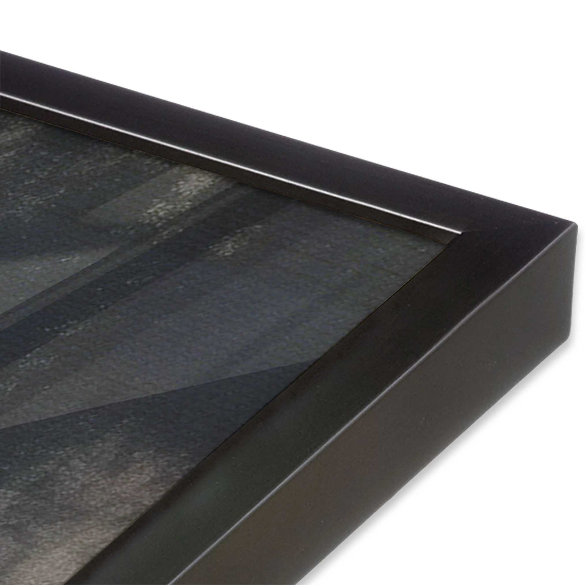 [Color:Weathered Zinc], Picture of art in a Weathered Zinc frame of the corner