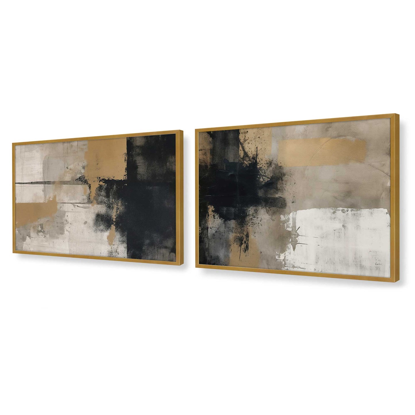 [Color:Polished Gold], Picture of art in a Polished Gold frame at an angle