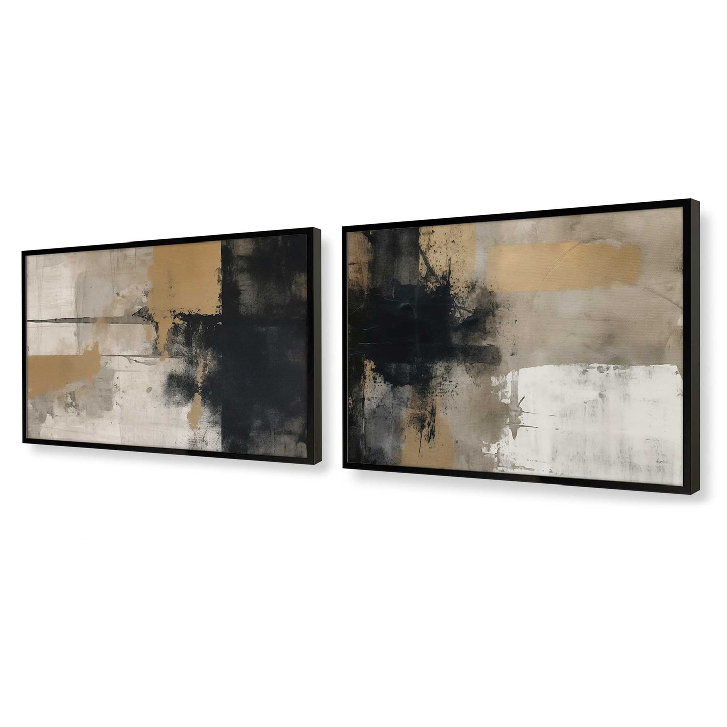 [Color:Satin Black], Picture of art in a Satin Black frame at an angle