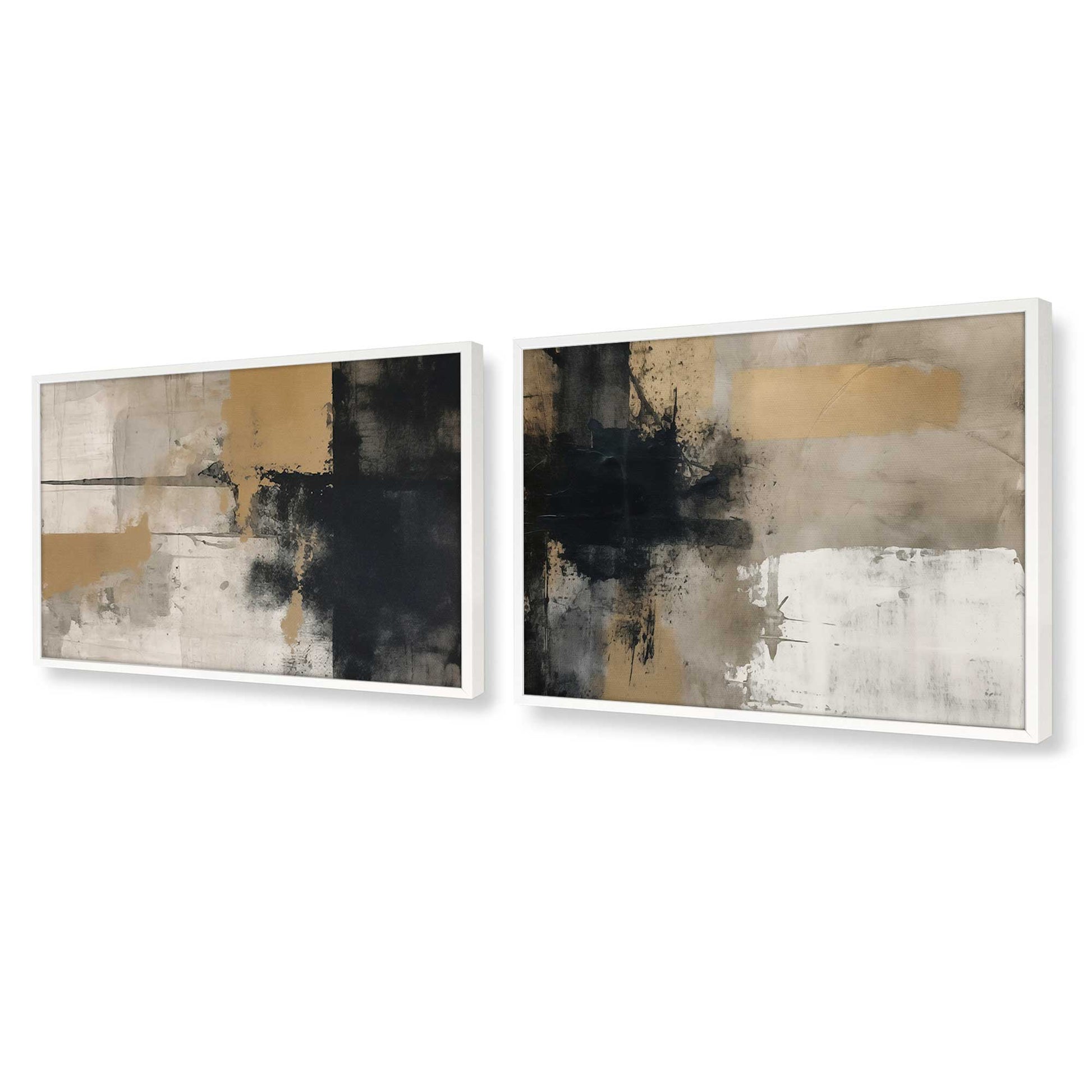 [Color:Opaque White], Picture of art in a Opaque White frame at an angle