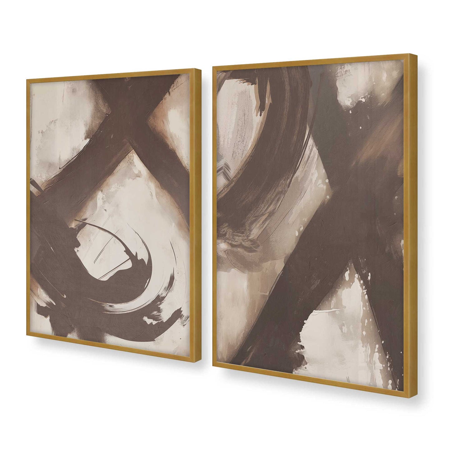 [Color:Polished Gold], Picture of art in a Polished Gold frame at an angle