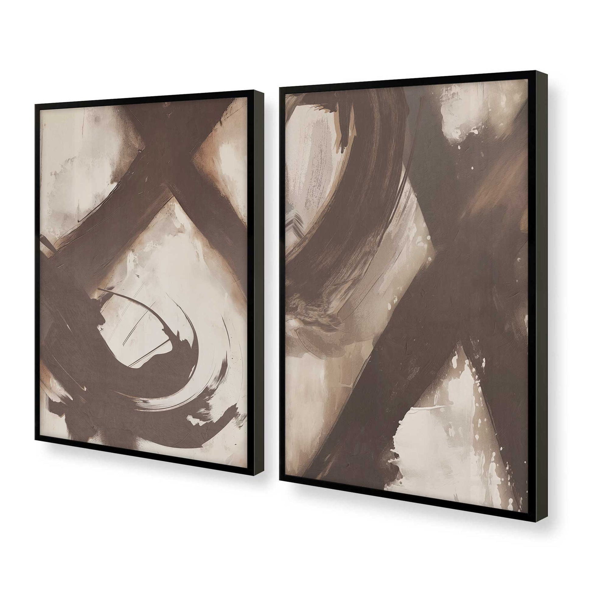 [Color:Satin Black], Picture of art in a Satin Black frame at an angle