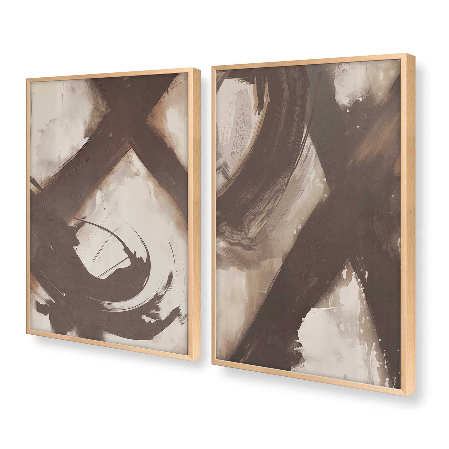 [Color:Raw Maple], Picture of art in a Raw Maple frame at an angle