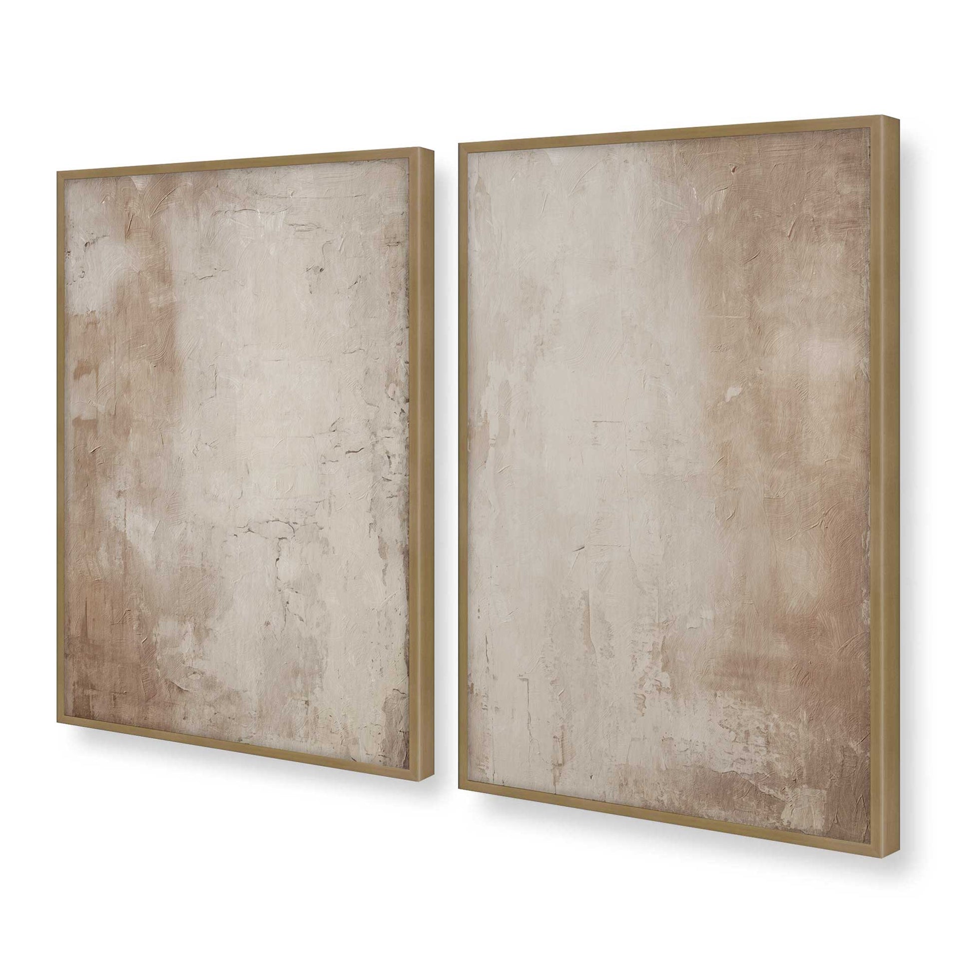 [Color:Brushed Gold], Picture of art in a Brushed Gold frame at an angle