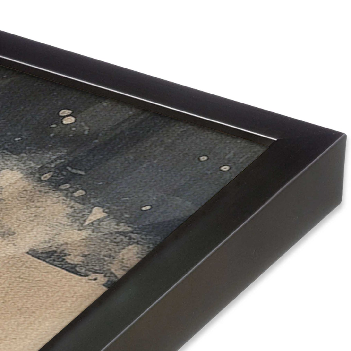 [Color:Weathered Zinc], Picture of art in a Weathered Zinc frame of the corner