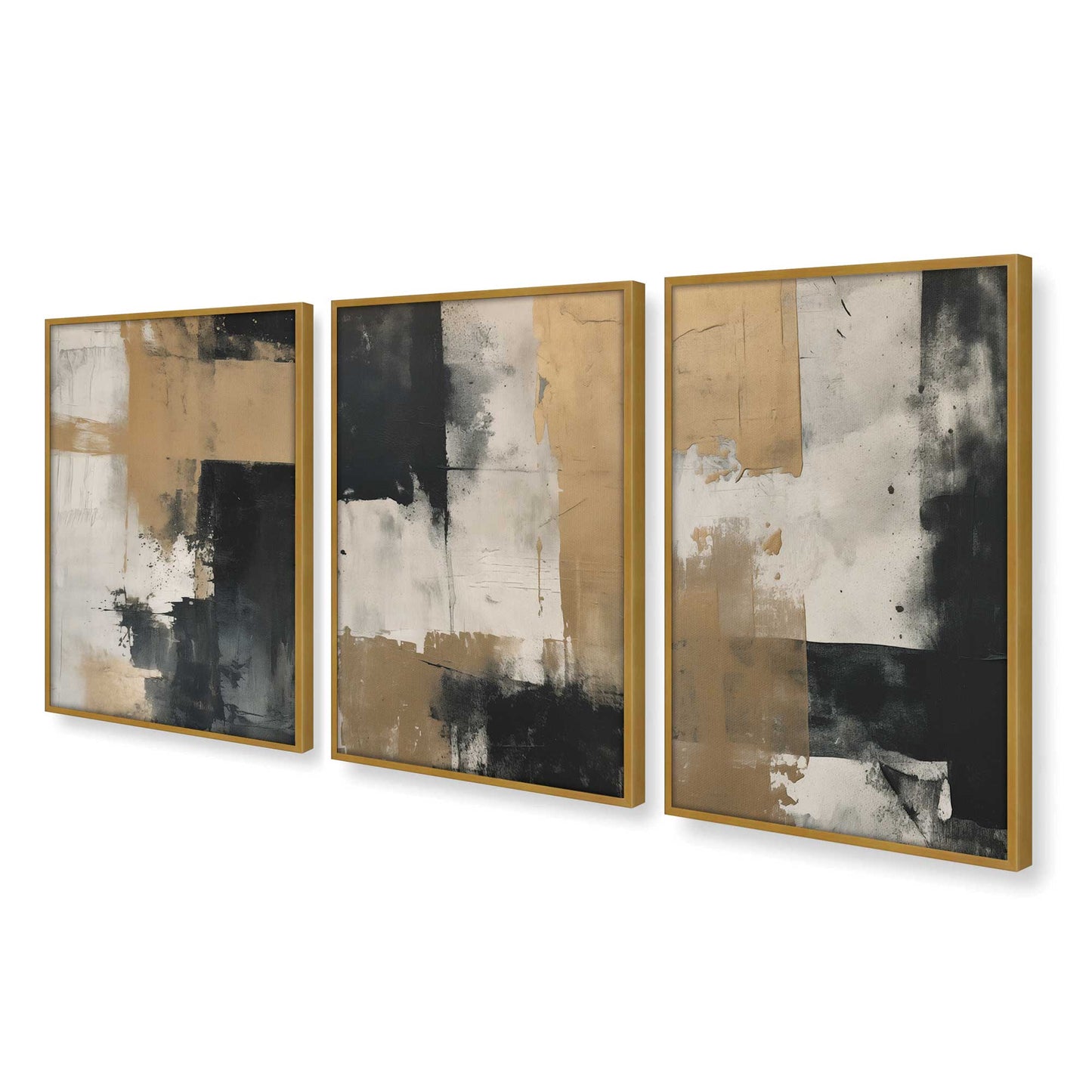 [Color:Polished Gold], Picture of art in a Polished Gold frame at an angle