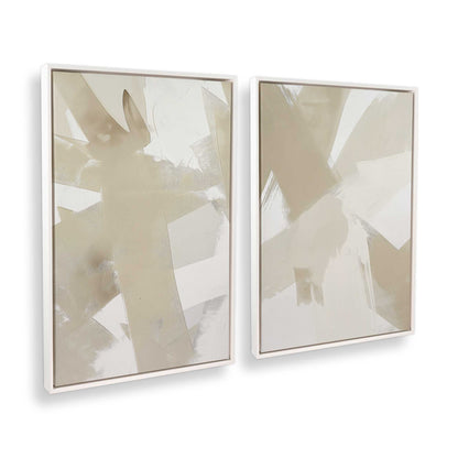 [Color:Opaque White], Picture of art in a White frame at an angle