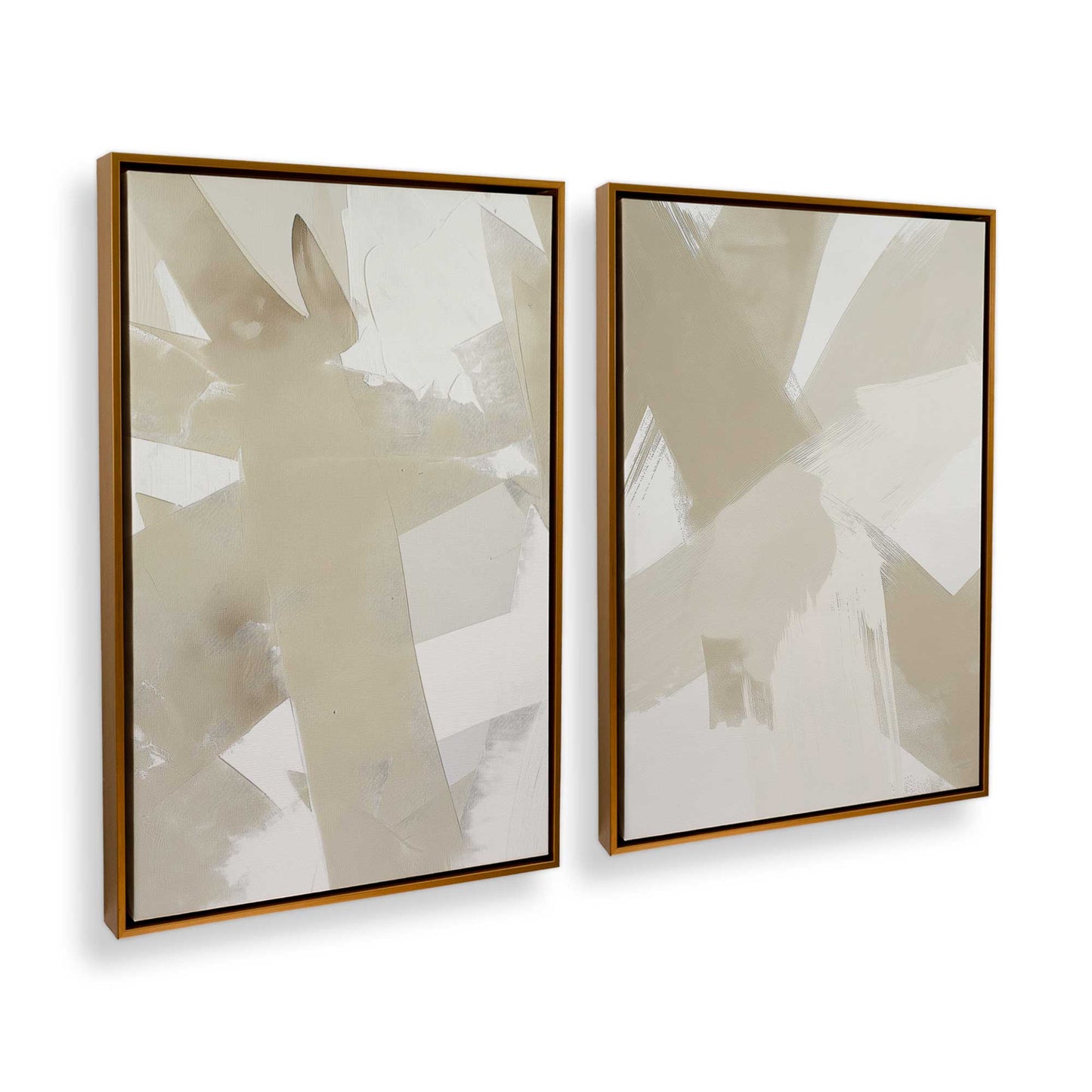 [Color:Polished Gold], Picture of art in a Polished Gold frame at an angle