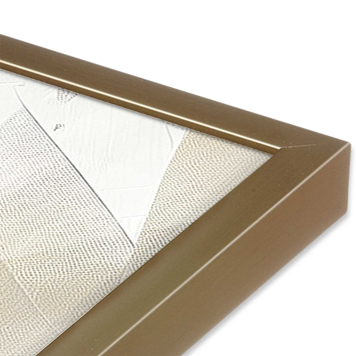 [Color:Brushed Gold], Picture of art in a Brushed Gold frame of the corner