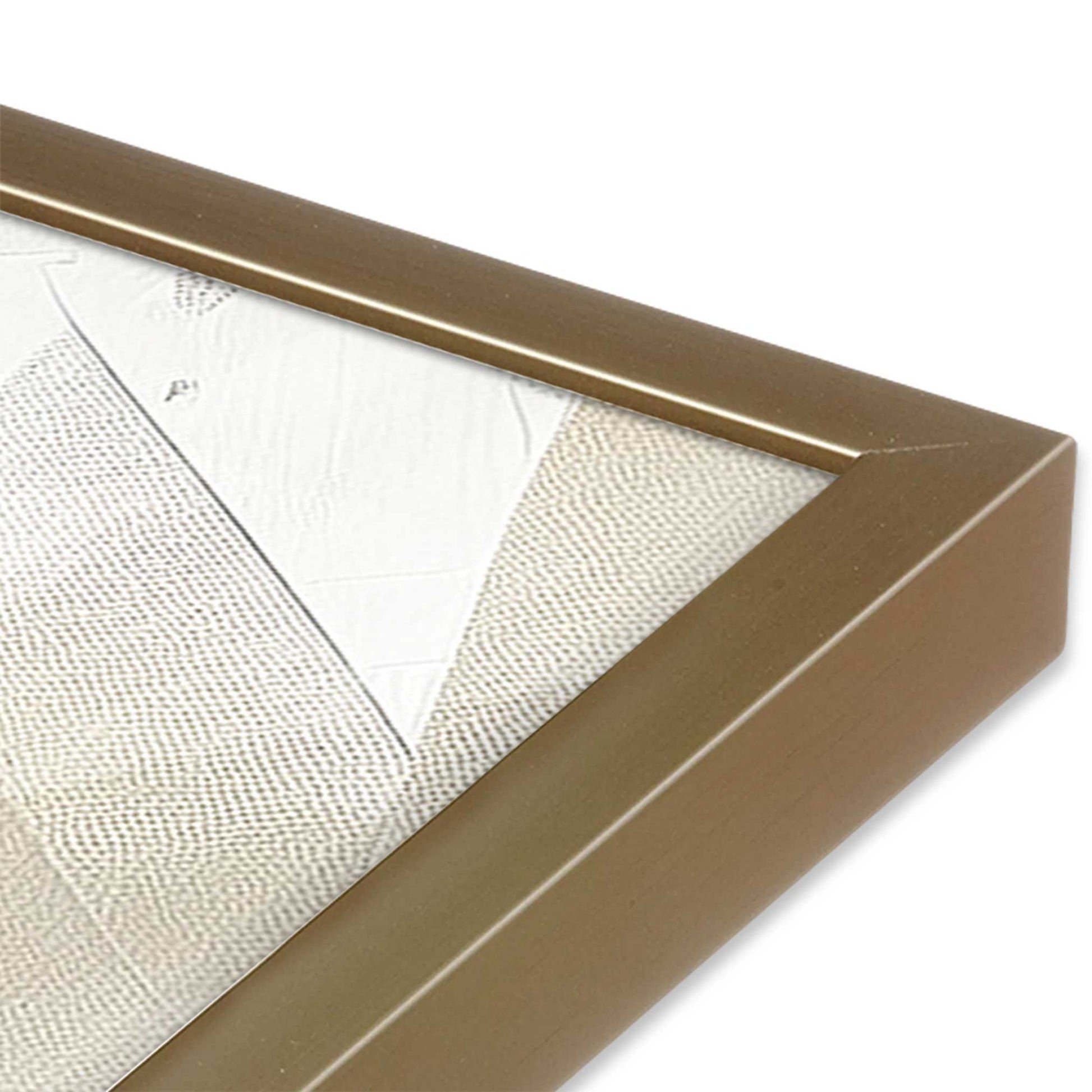 [Color:Brushed Gold], Picture of art in a Brushed Gold frame of the corner