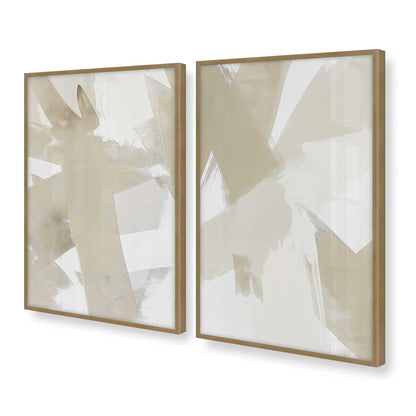 [Color:Brushed Gold], Picture of art in a Brushed Gold frame at an angle