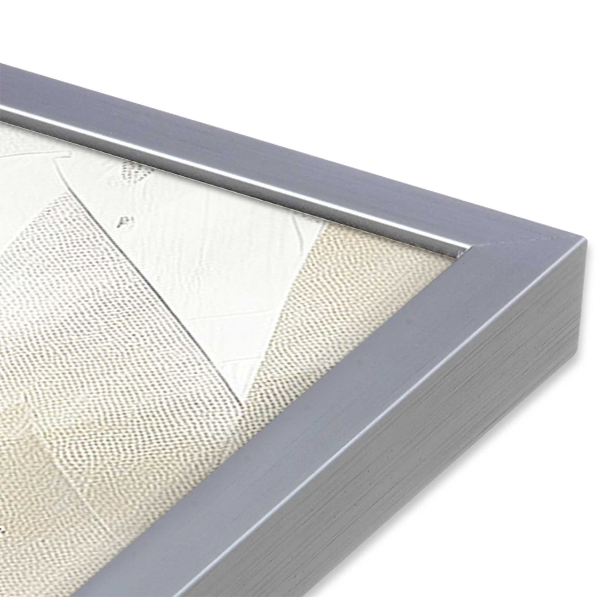 [Color:Polished Chrome], Picture of art in a Polished Chrome frame of the corner