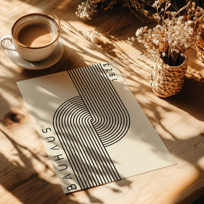 Bauhaus Black Stripe Motion Art Print