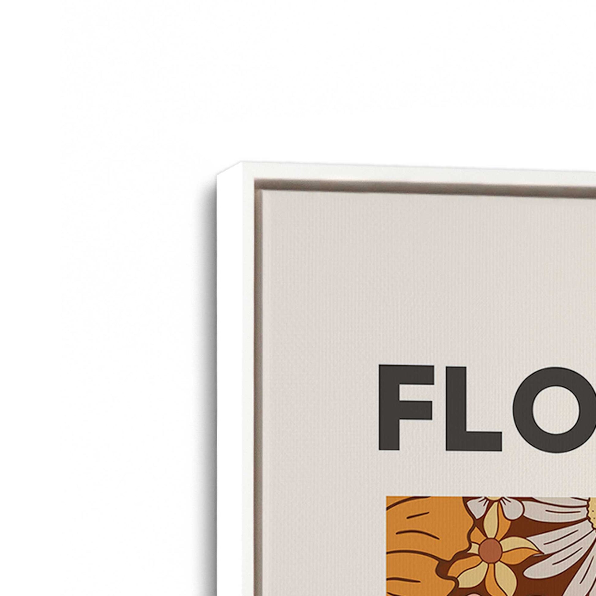 [Color:Opaque White], Picture of art in a White frame at an angle