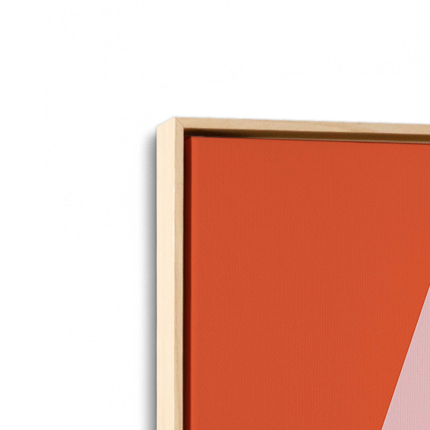 [Color:American Maple], Picture of art in a American Maple frame at an angle