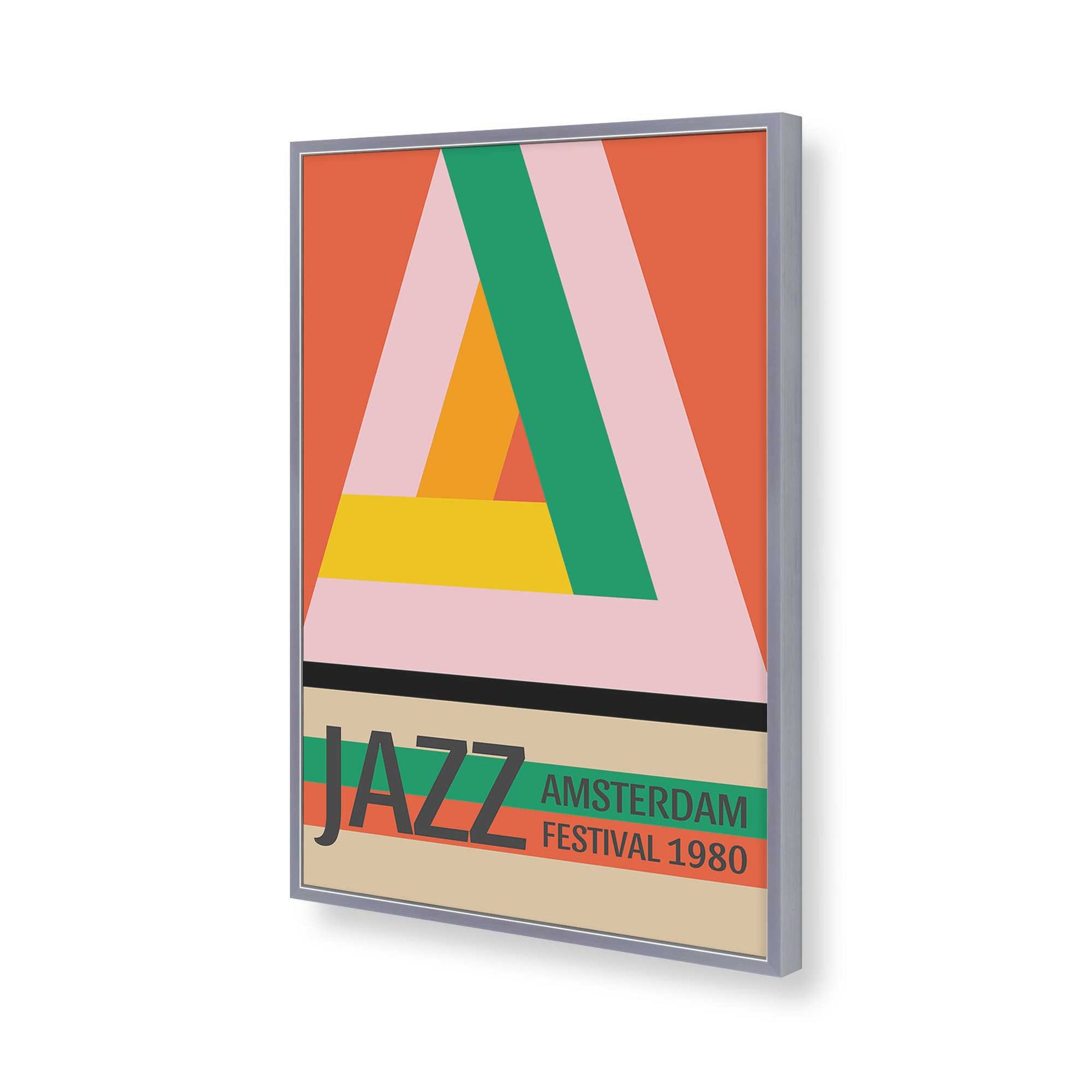 [Color:Polished Chrome], Picture of art in a Polished Chrome frame of the corner