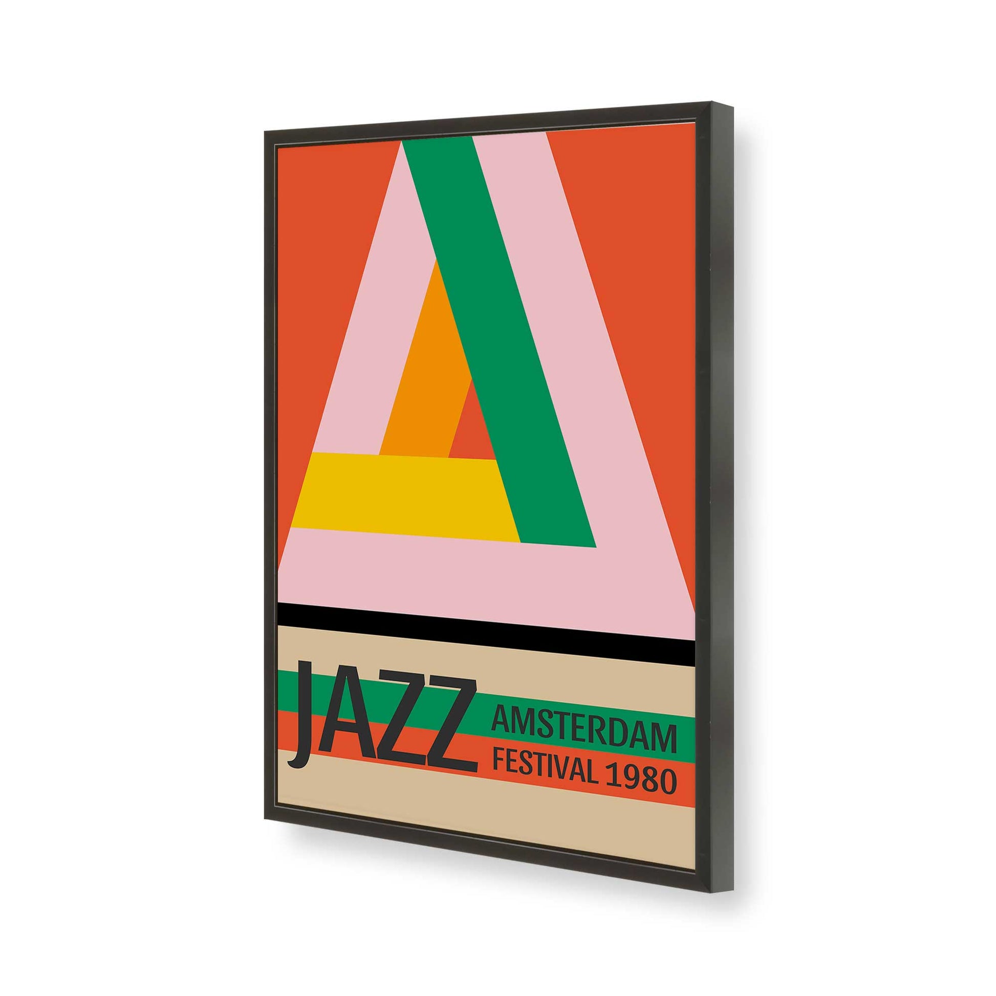 [Color:Satin Black], Picture of art in a Satin Black frame of the corner