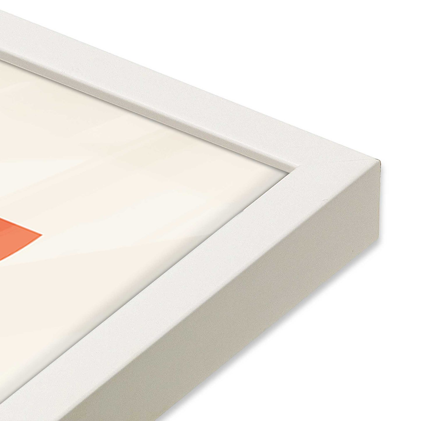 [Color:Opaque White], Picture of art in a Opaque White frame at an angle