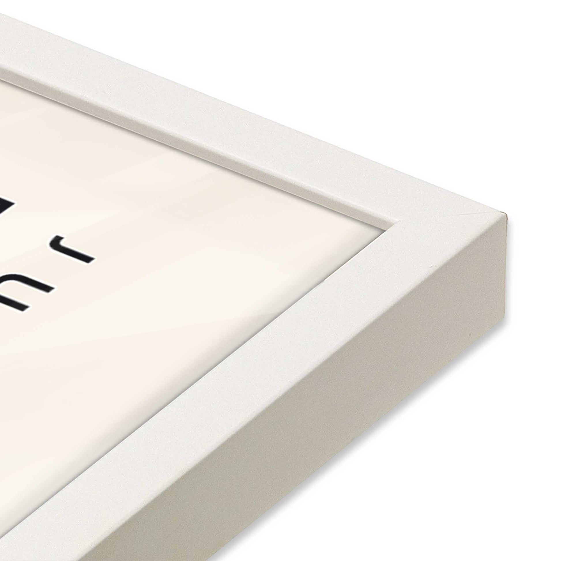 [Color:Opaque White], Picture of art in a Opaque White frame at an angle