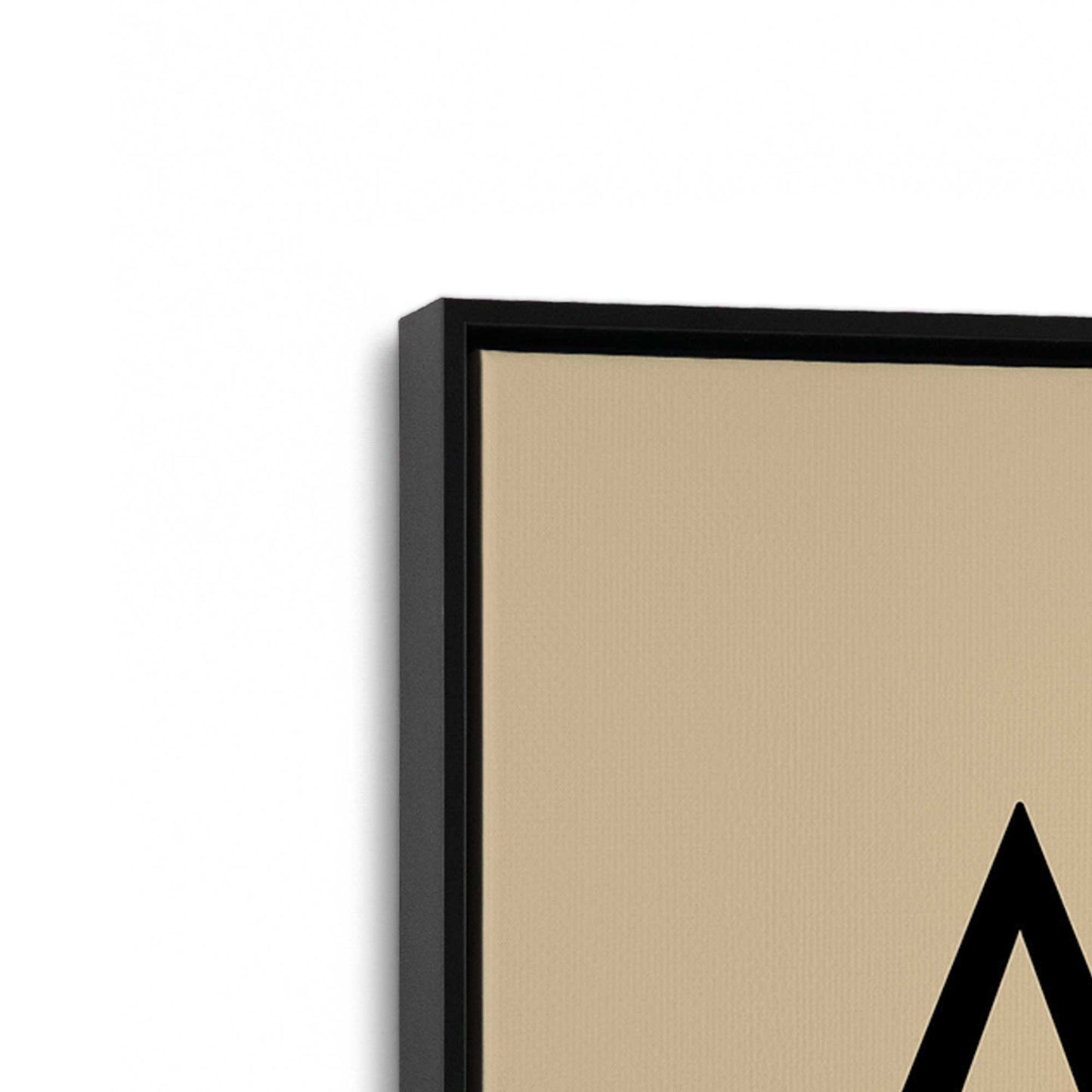 [Color:Satin Black], Picture of art in a Satin Black frame at an angle