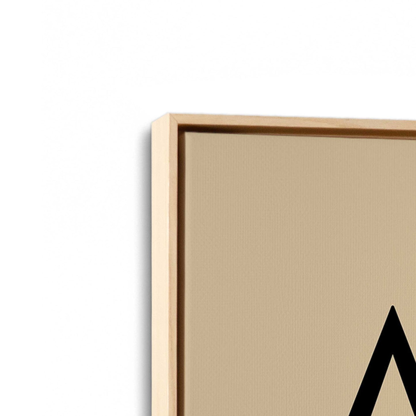 [Color:American Maple], Picture of art in a American Maple frame at an angle