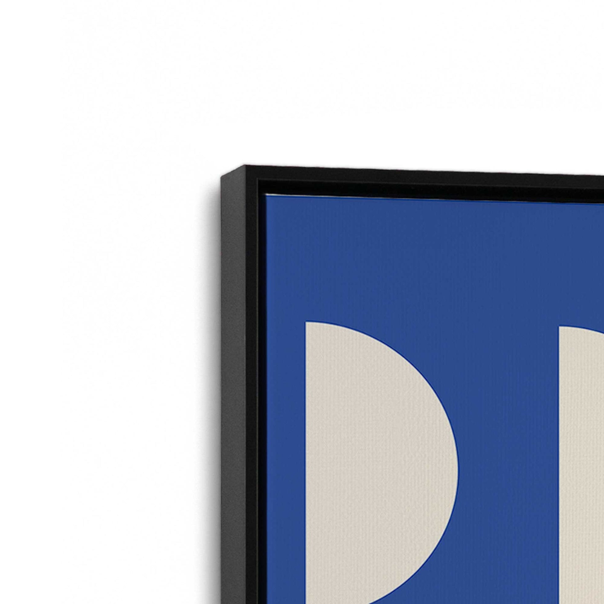 [Color:Satin Black], Picture of art in a Satin Black frame at an angle