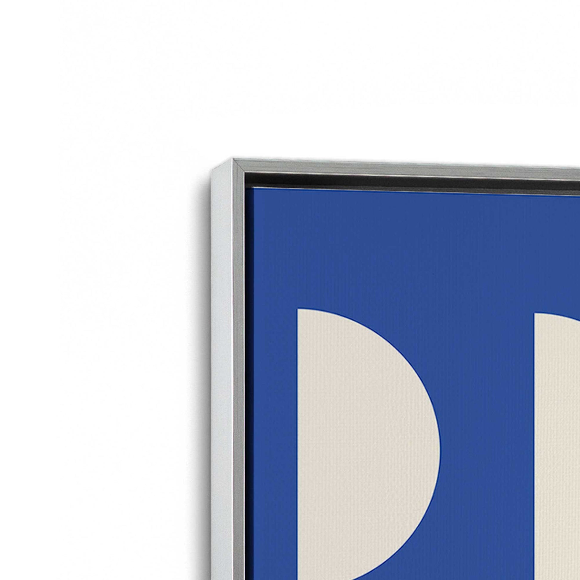 [Color:Polished Chrome], Picture of art in a Polished Chrome frame at an angle