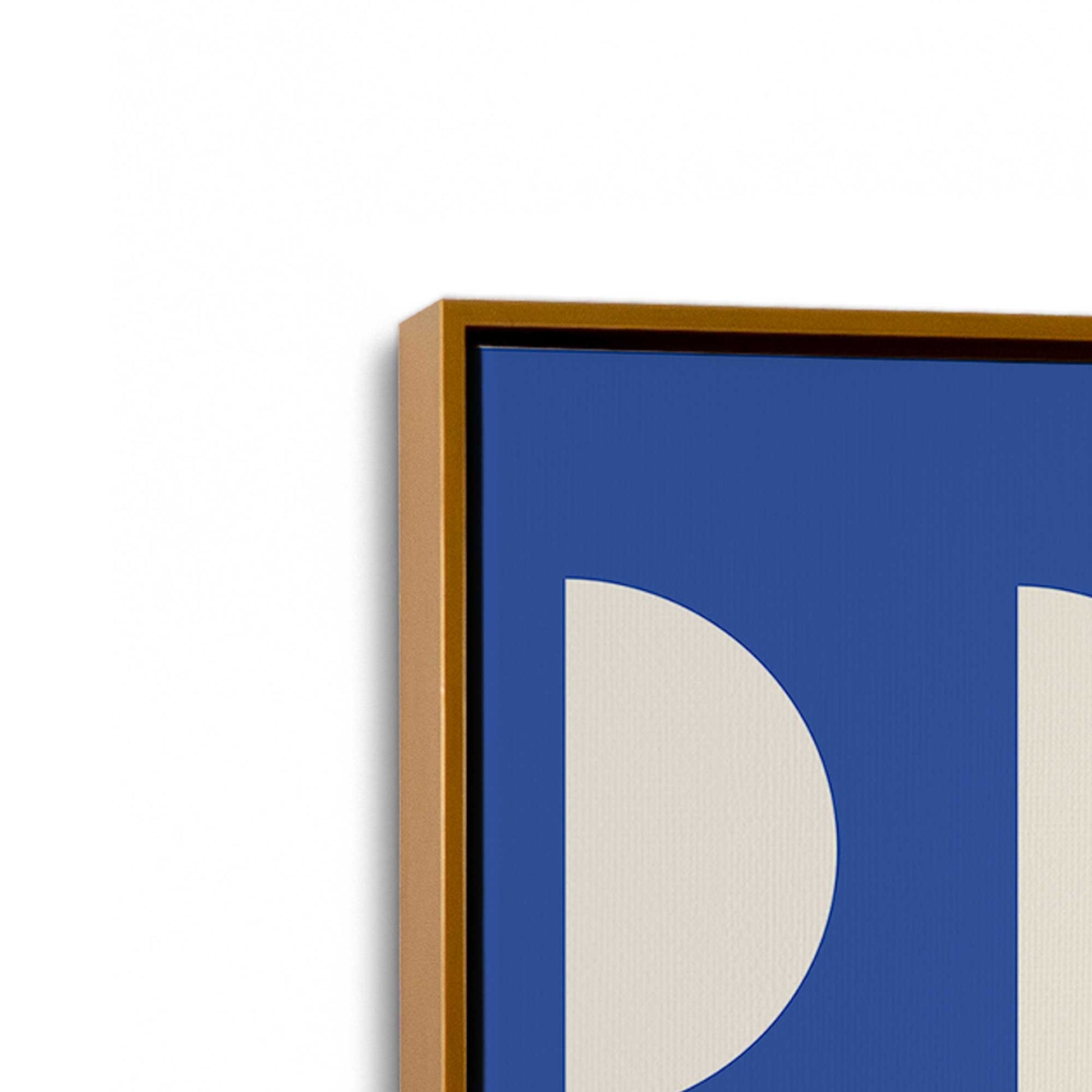 [Color:Polished Gold], Picture of art in a Polished Gold frame at an angle