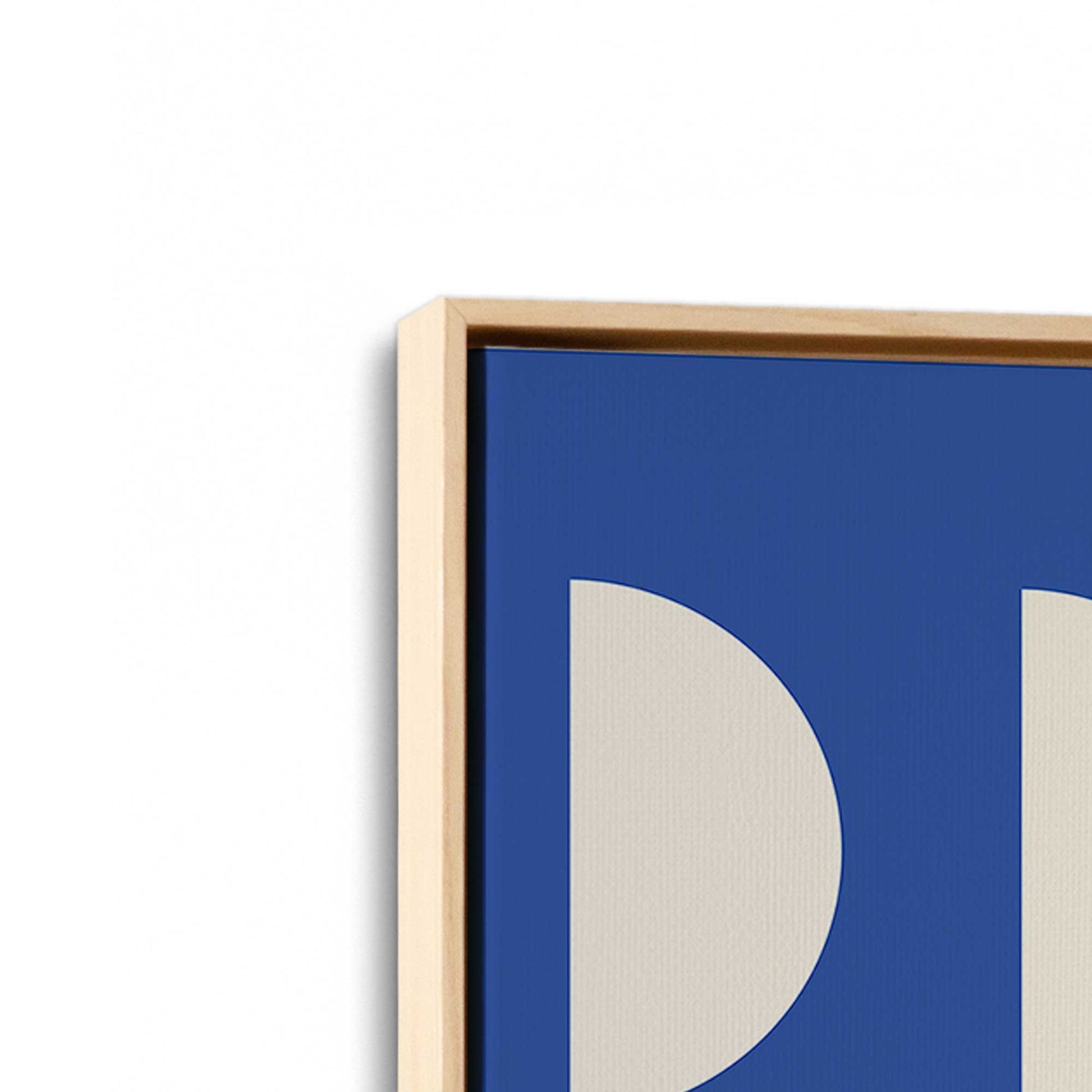[Color:American Maple], Picture of art in a American Maple frame at an angle