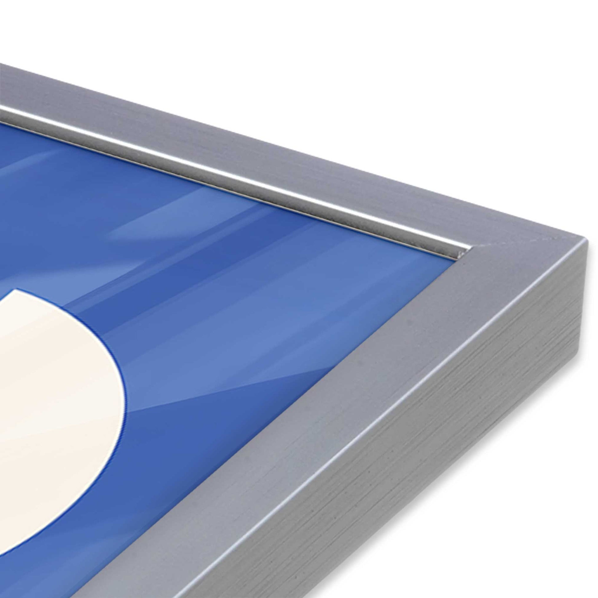 [Color:Polished Chrome], Picture of art in a Polished Chrome frame at an angle