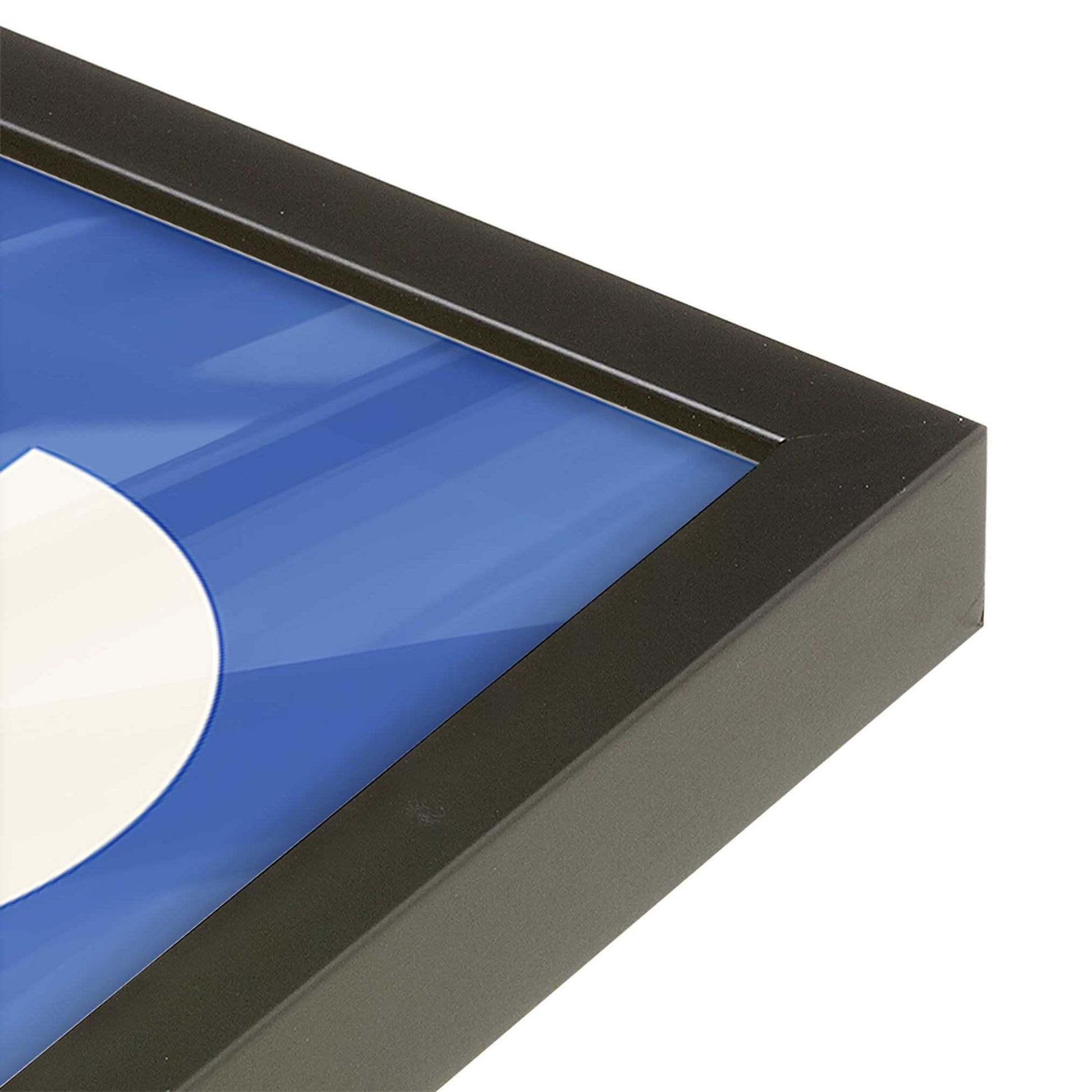 [Color:Satin Black], Picture of art in a Satin Black frame at an angle