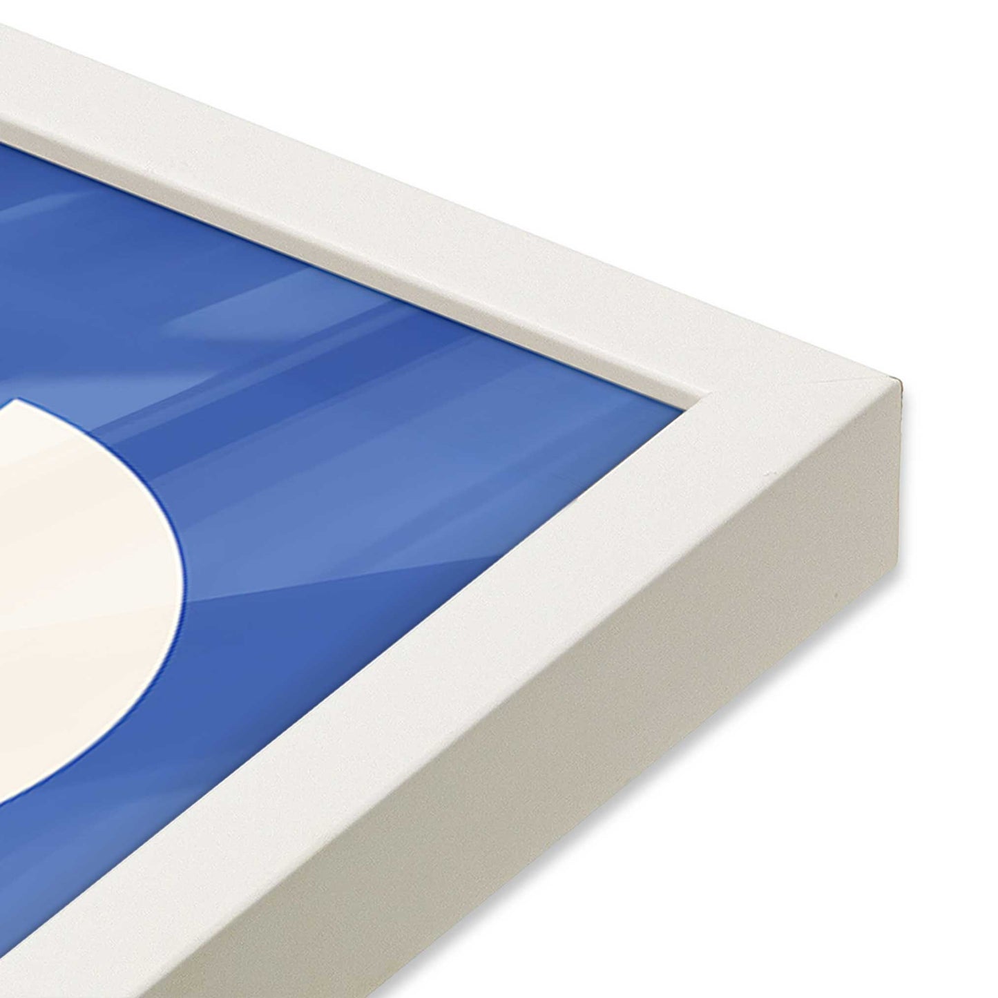 [Color:Opaque White], Picture of art in a Opaque White frame at an angle
