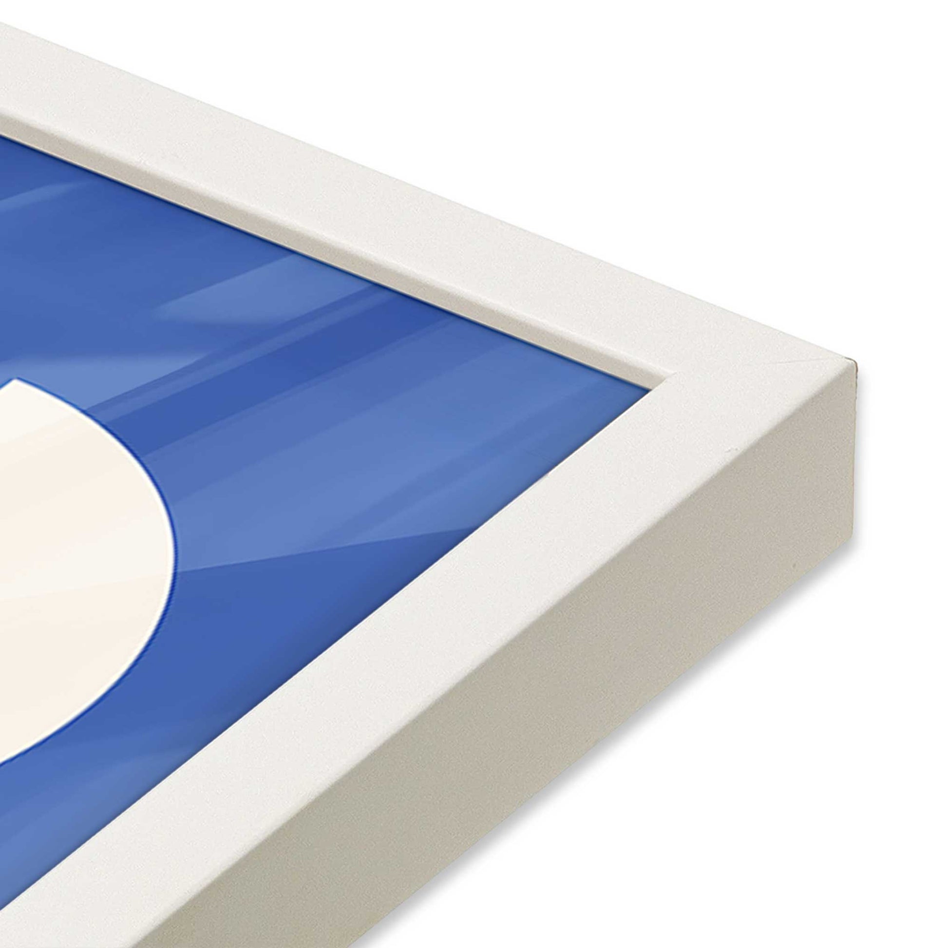 [Color:Opaque White], Picture of art in a Opaque White frame at an angle