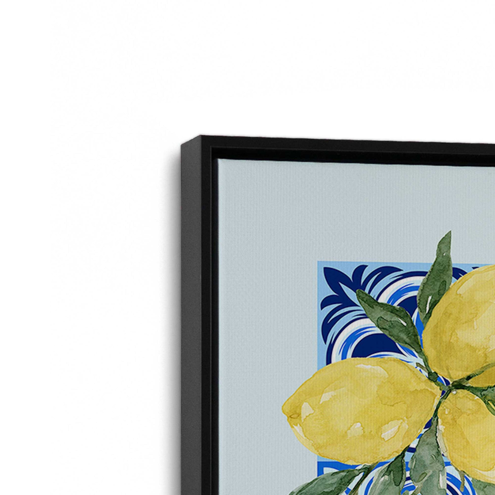 [Color:Satin Black], Picture of art in a Satin Black frame at an angle