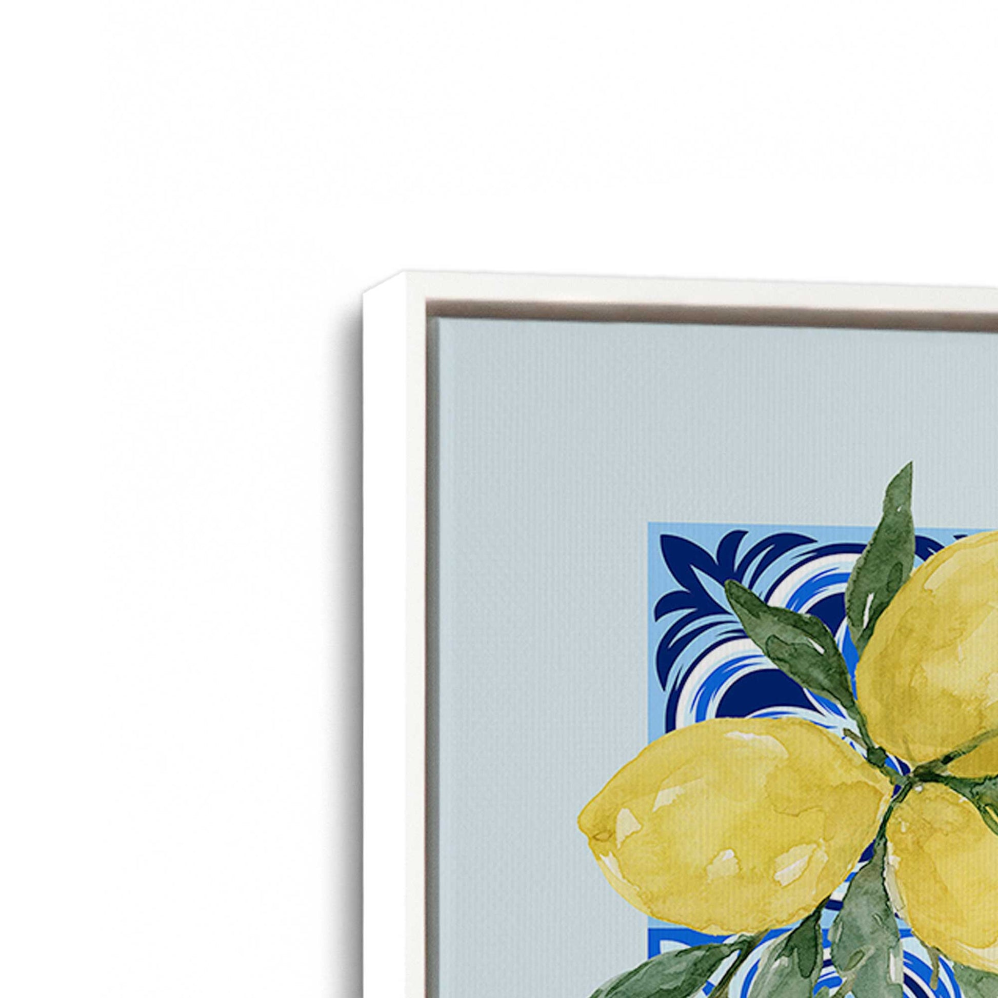 [Color:Opaque White], Picture of art in a White frame at an angle