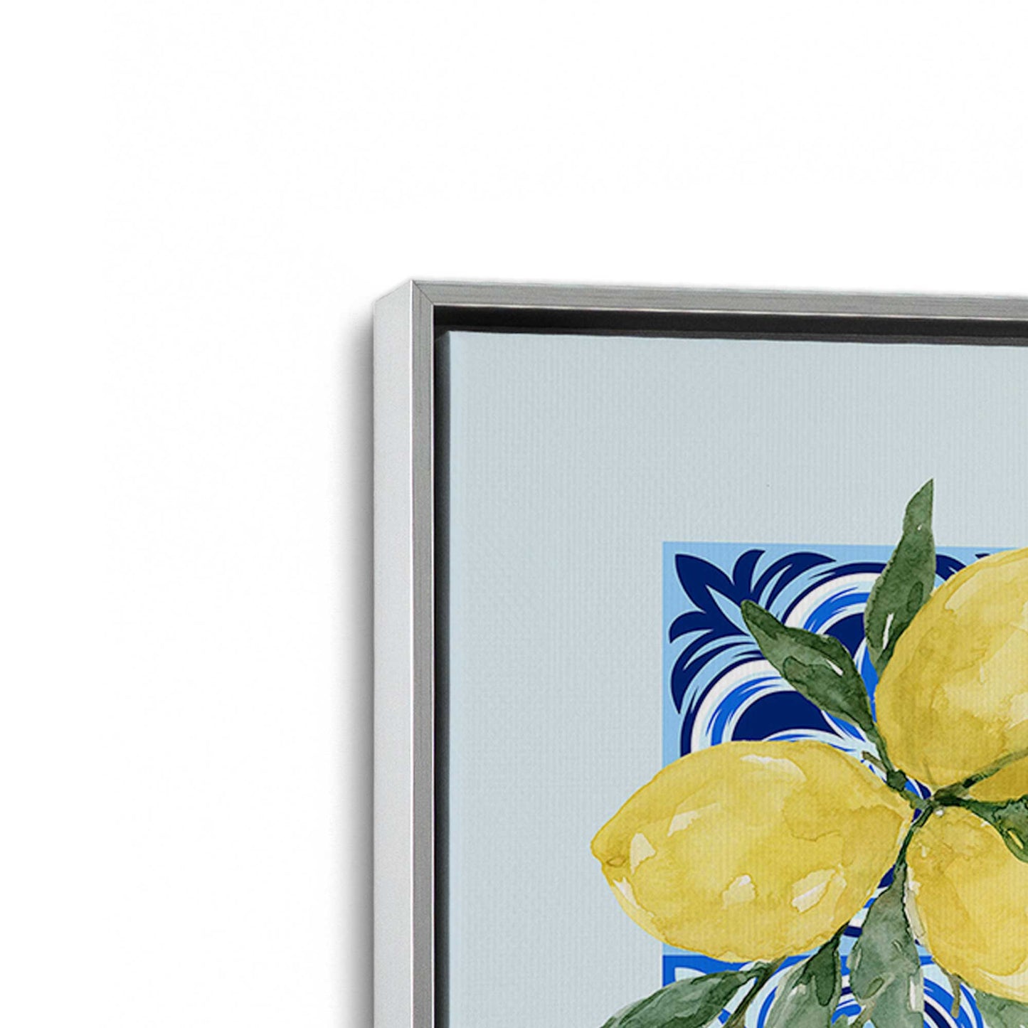 [Color:Polished Chrome], Picture of art in a Polished Chrome frame at an angle