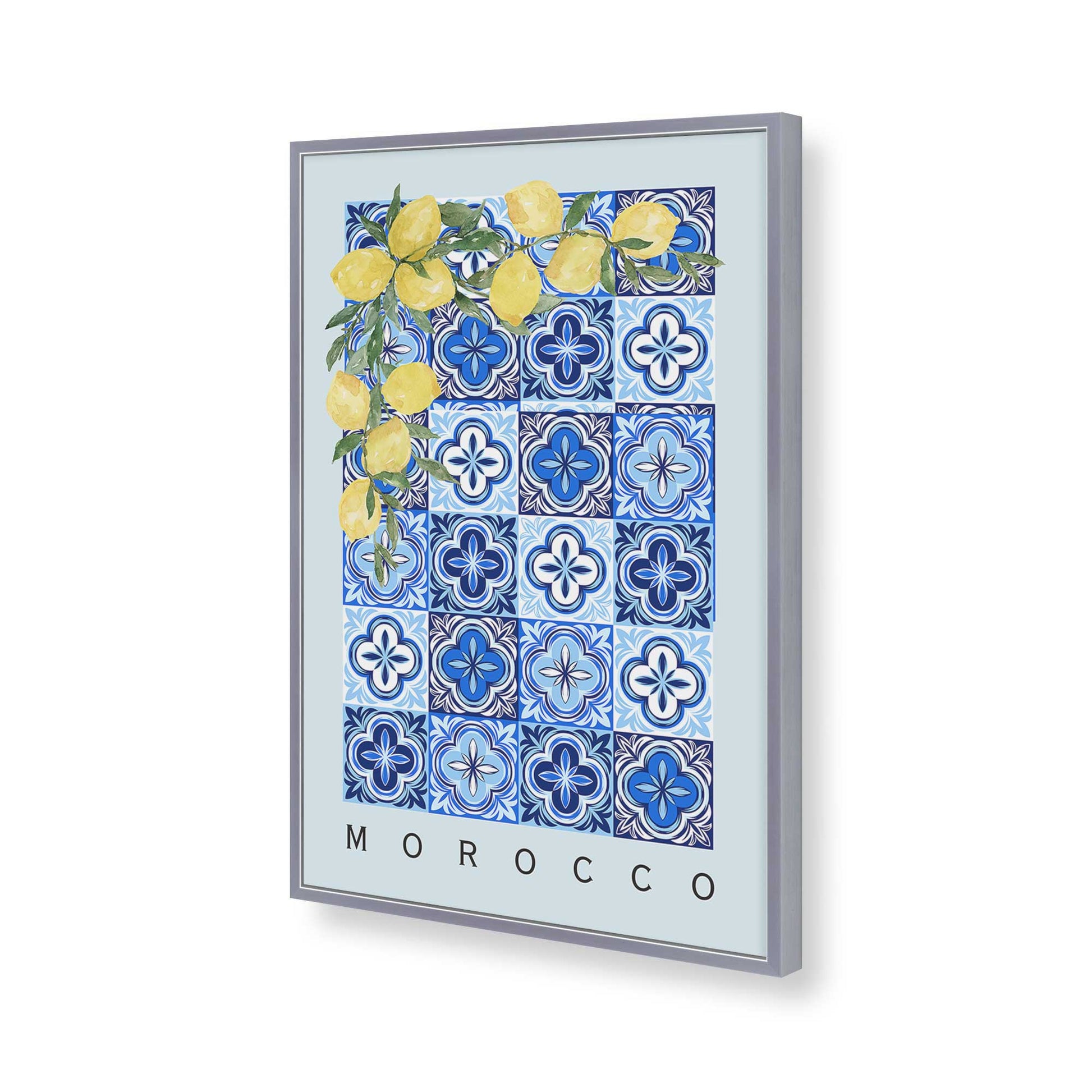 [Color:Polished Chrome], Picture of art in a Polished Chrome frame of the corner
