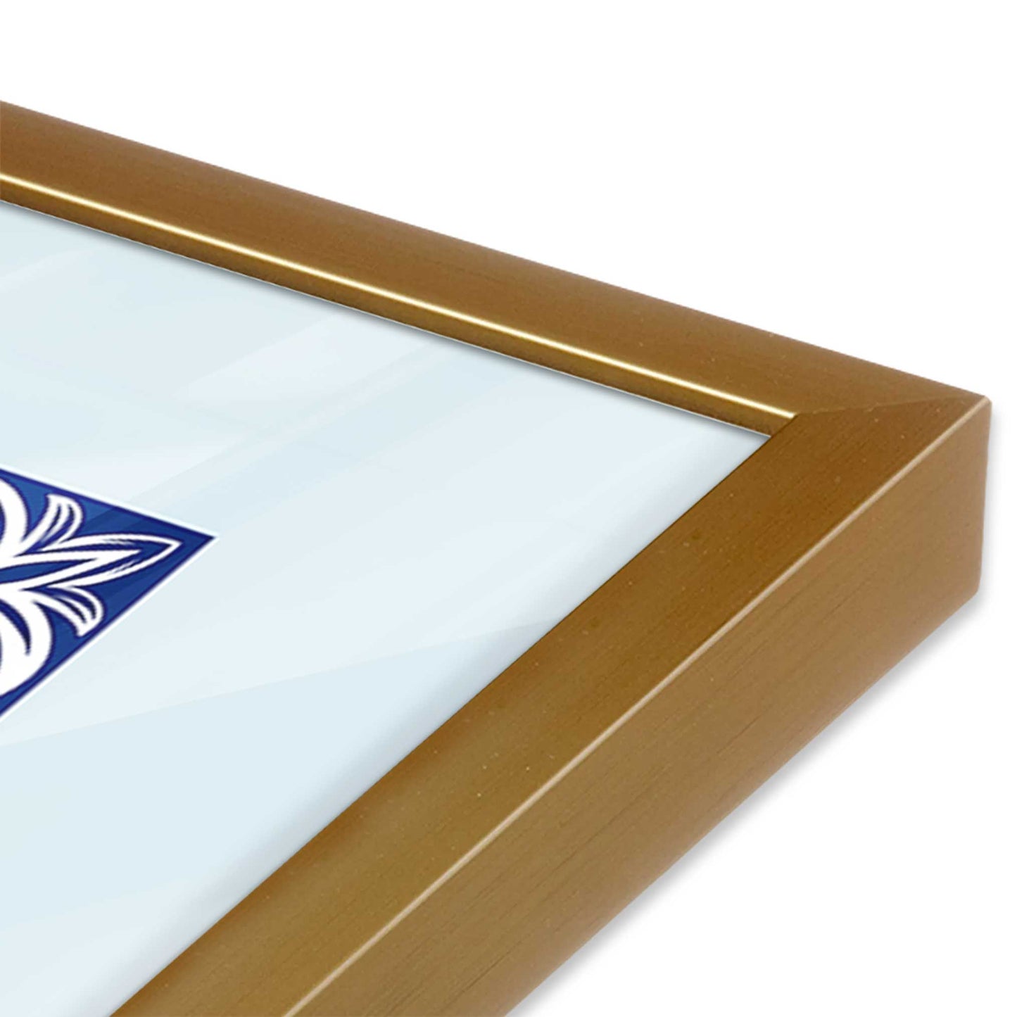 [Color:Polished Gold], Picture of art in a Polished Gold frame at an angle