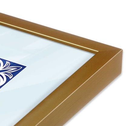 [Color:Polished Gold], Picture of art in a Polished Gold frame at an angle