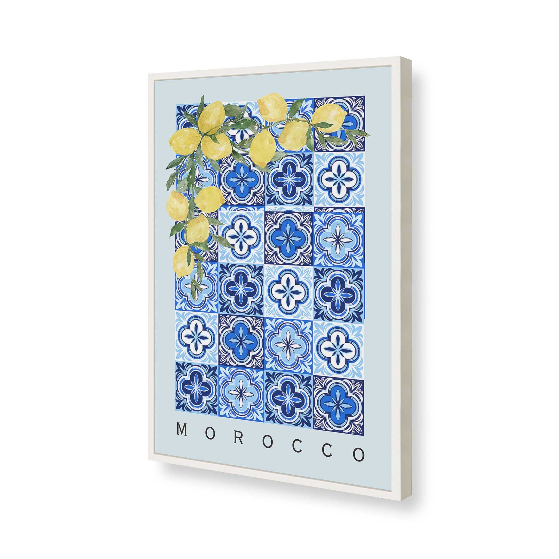 [Color:Opaque White], Picture of art in a Opaque White frame of the corner