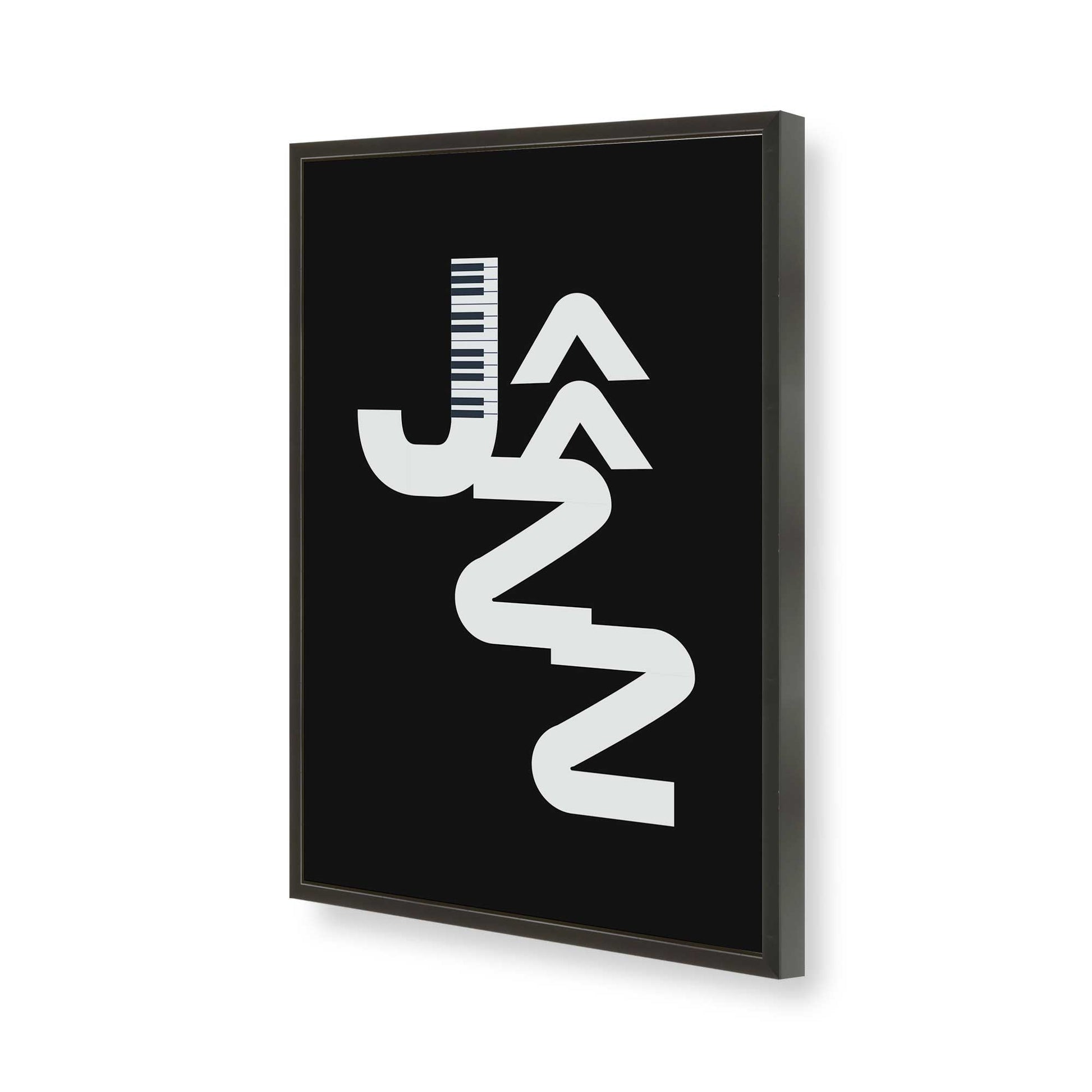 [Color:Satin Black], Picture of art in a Satin Black frame of the corner