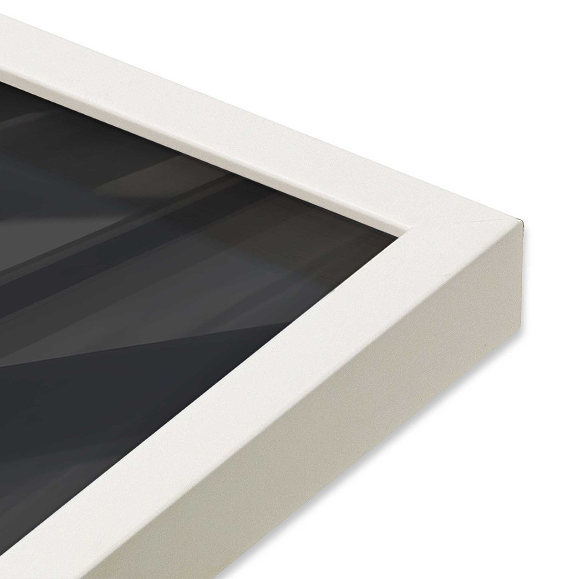 [Color:Opaque White], Picture of art in a Opaque White frame at an angle