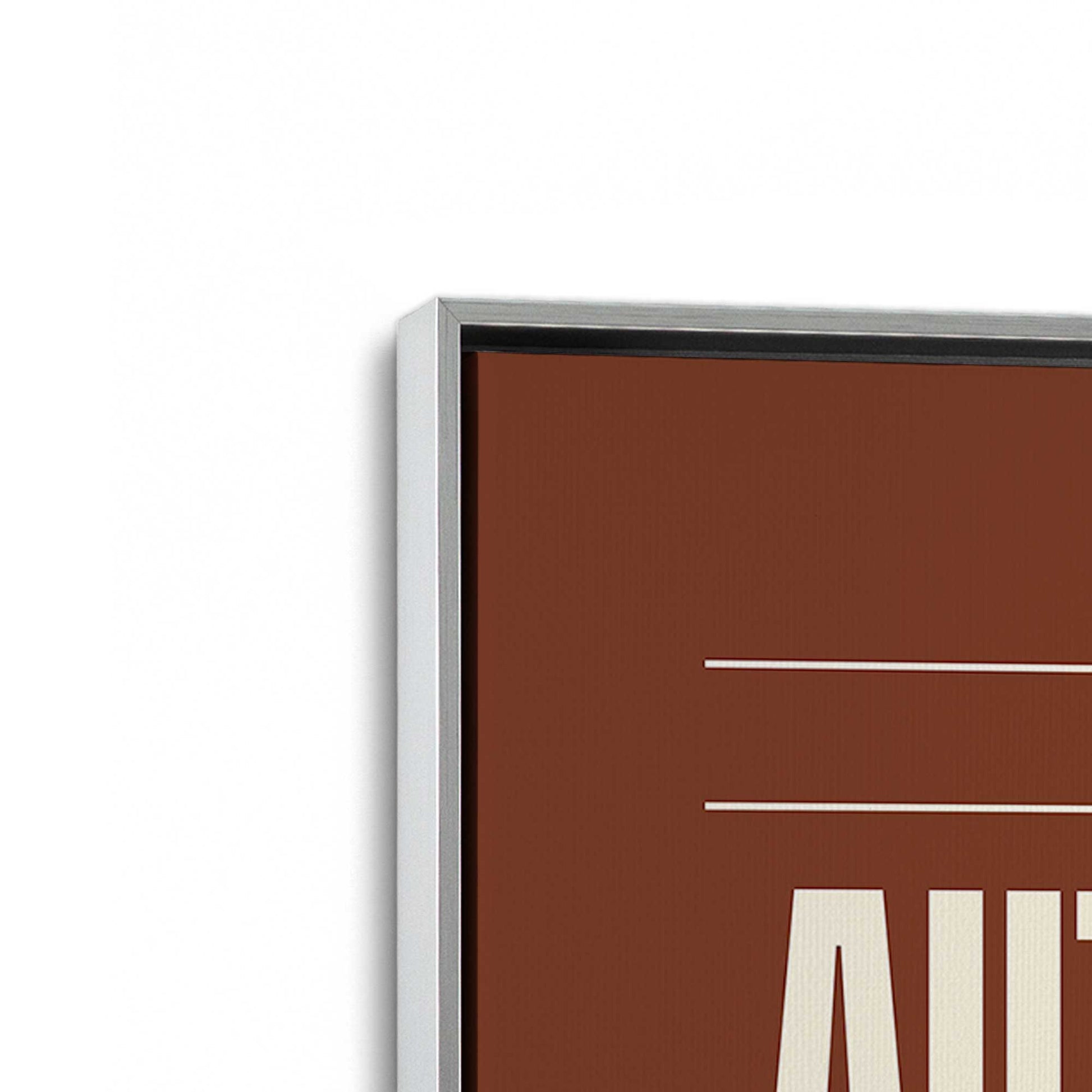 [Color:Polished Chrome], Picture of art in a Polished Chrome frame at an angle