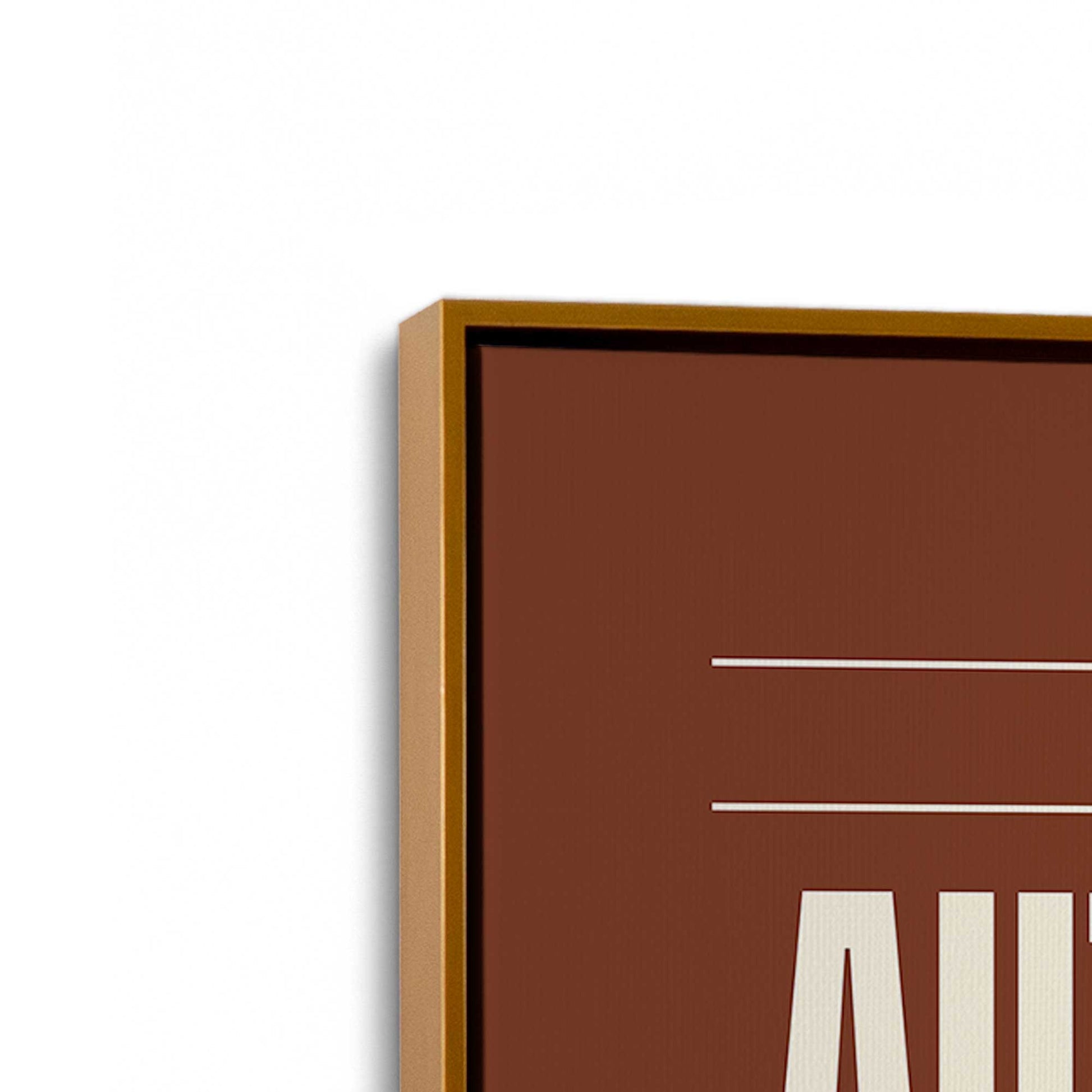[Color:Polished Gold], Picture of art in a Polished Gold frame at an angle