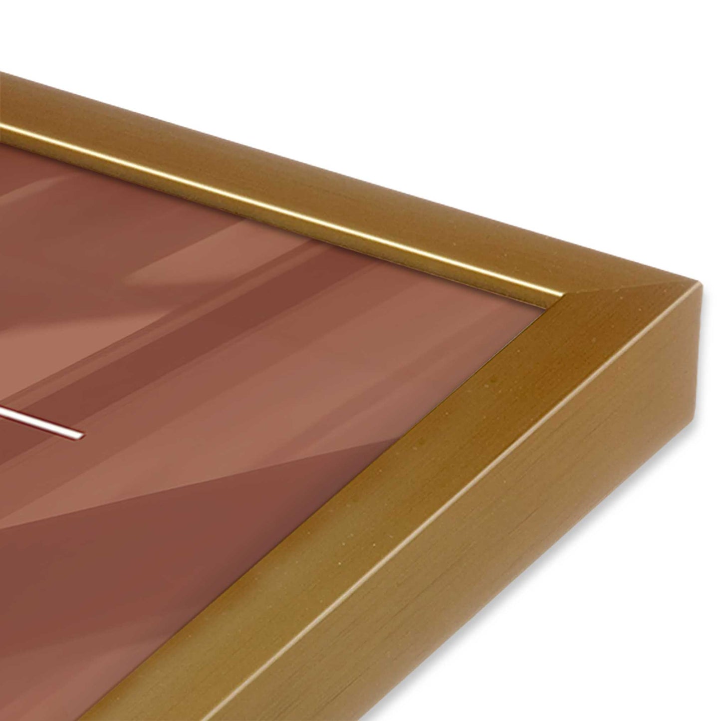 [Color:Polished Gold], Picture of art in a Polished Gold frame at an angle